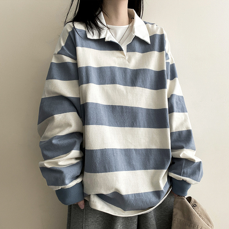 ストライプカラートレーナー(6color) SORA IVORY