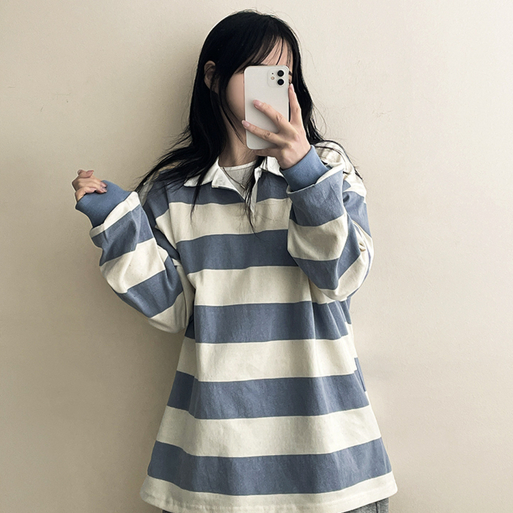 ストライプカラートレーナー(6color) SORA IVORY