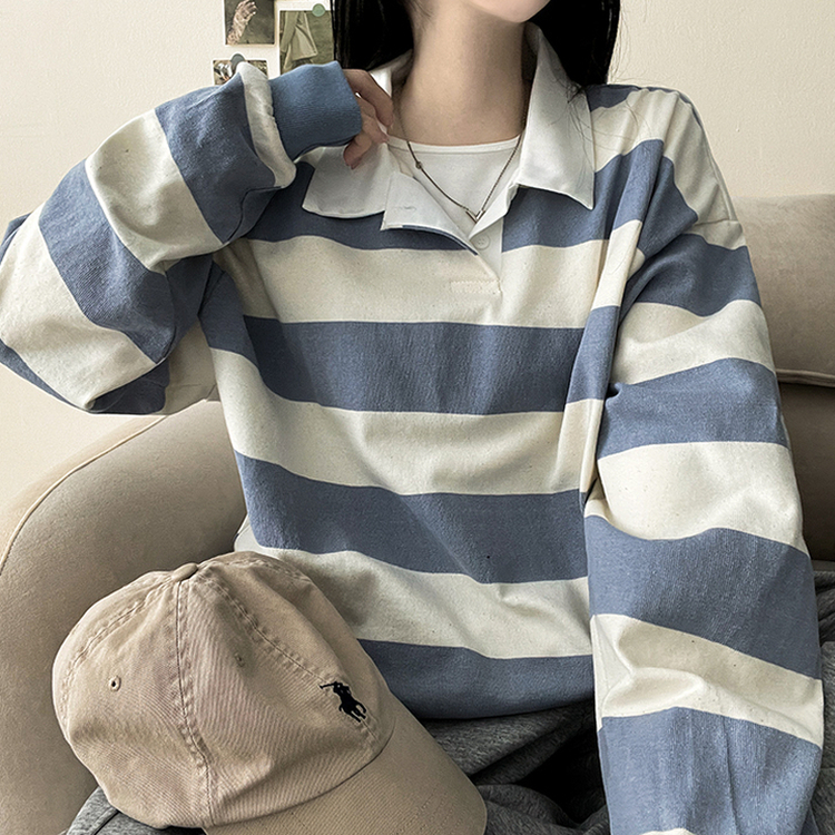 ストライプカラートレーナー(6color) SORA IVORY