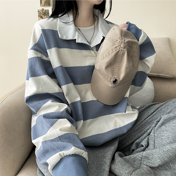 ストライプカラートレーナー(6color) SORA IVORY