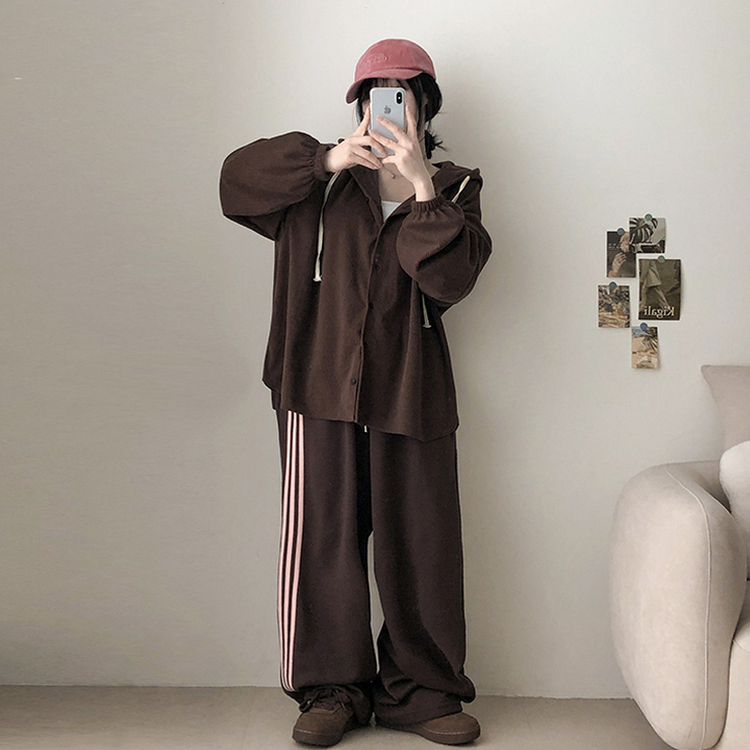 ラインワイドトレーニングパンツ(6color) BROWN