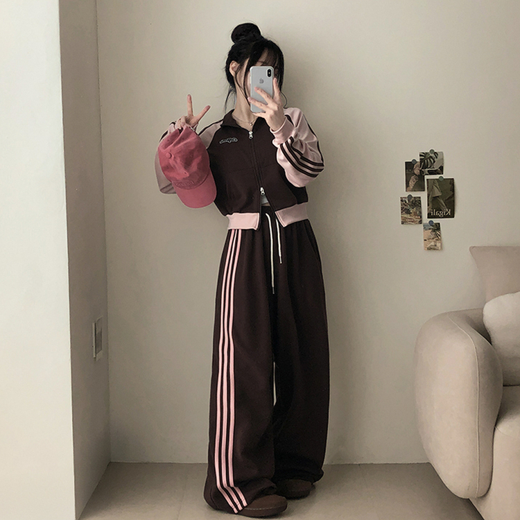 ラインワイドトレーニングパンツ(6color) BROWN