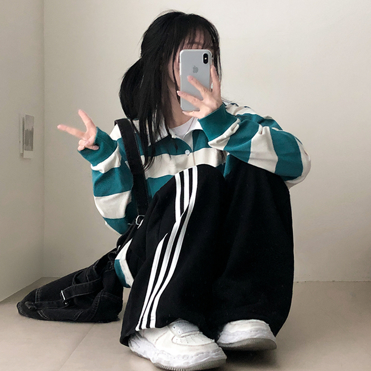 ラインワイドトレーニングパンツ(6color) BLACK