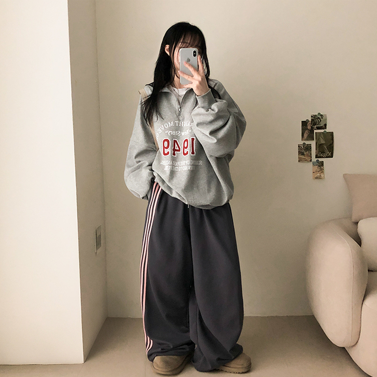 ラインワイドトレーニングパンツ(6color) CHARCOAL