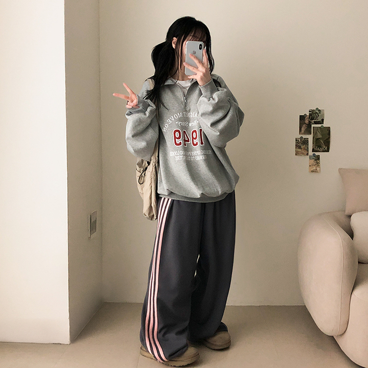 ラインワイドトレーニングパンツ(6color) CHARCOAL