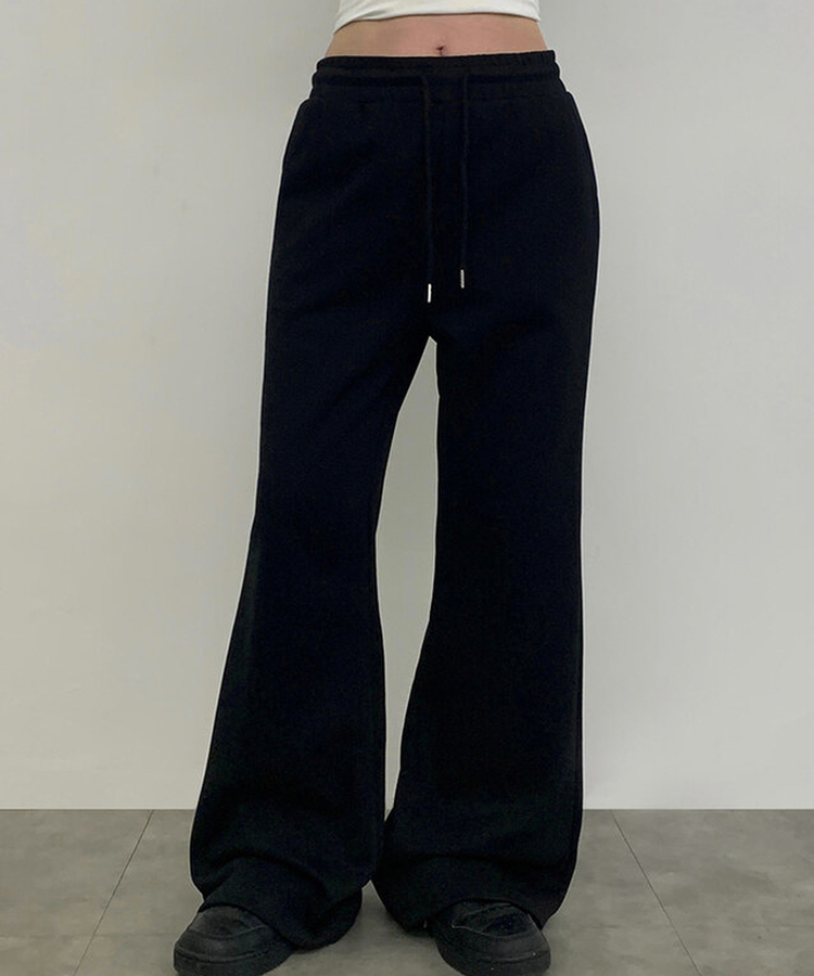 【丈別】ブーツカットトレーニングパンツ BLACK