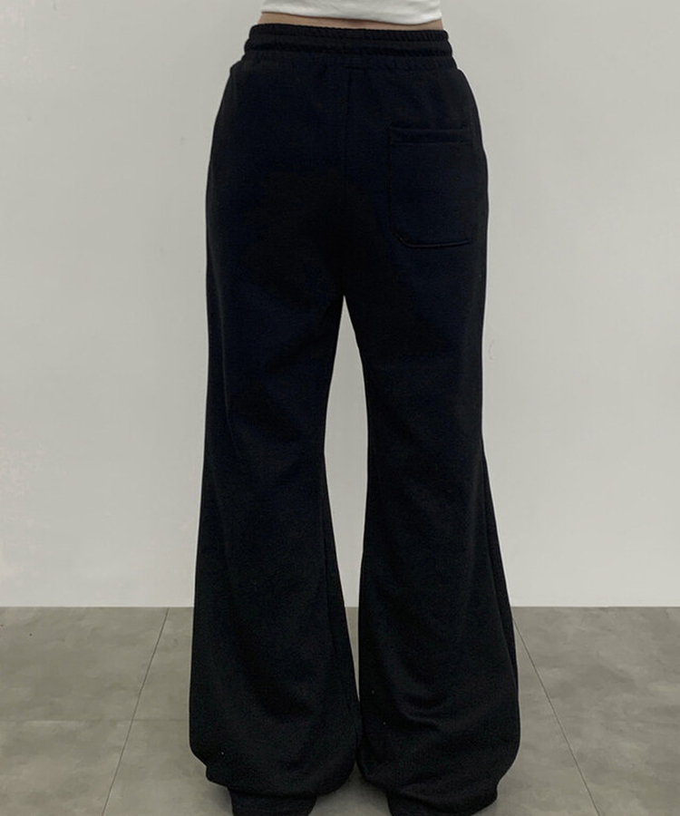 【丈別】ブーツカットトレーニングパンツ BLACK