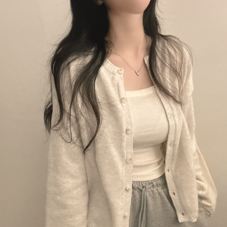 デイリーニットカーディガン(6color) OATMAEL GRAY