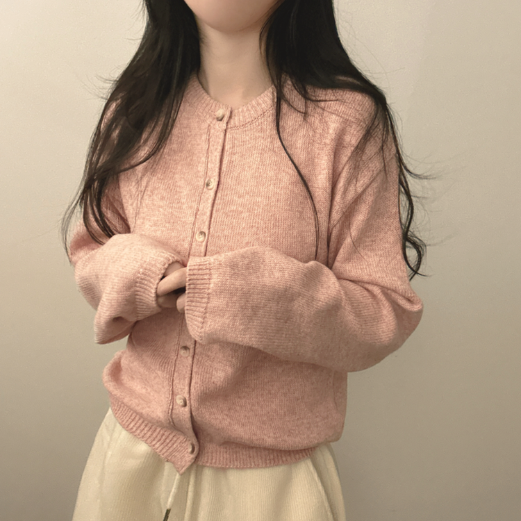 デイリーニットカーディガン(6color) INDIE PINK
