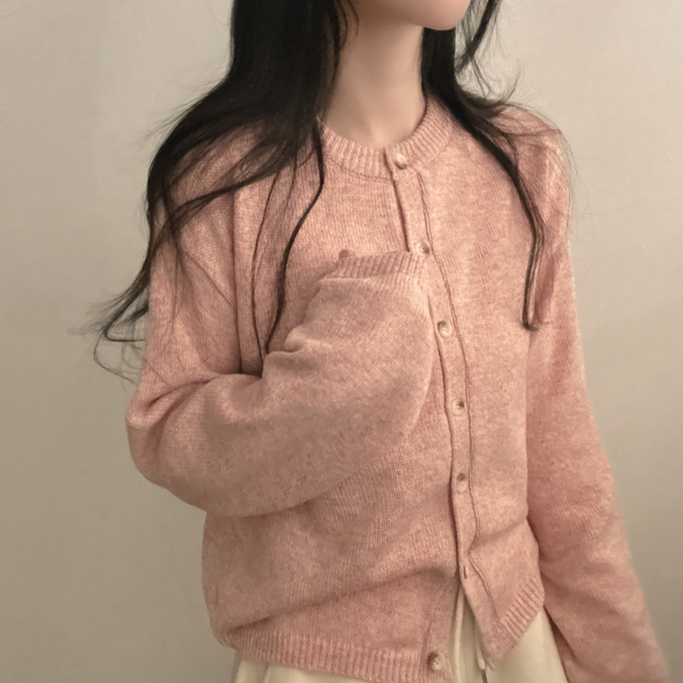 デイリーニットカーディガン(6color) INDIE PINK