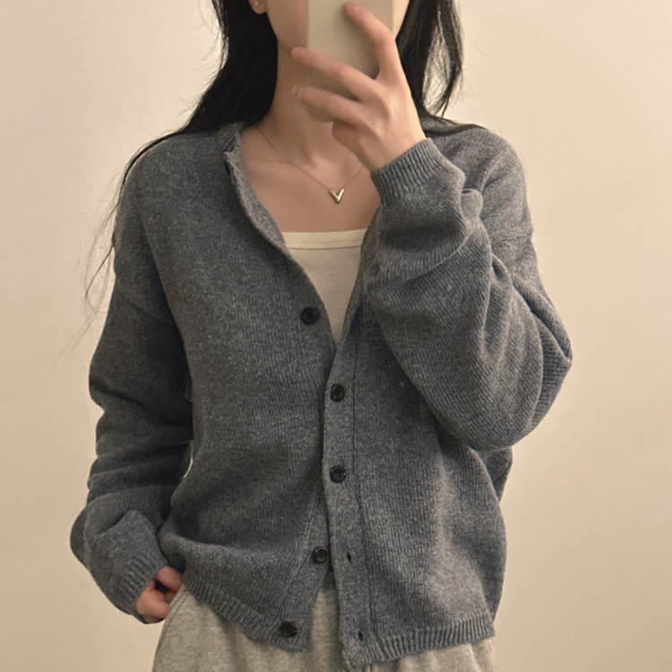 デイリーニットカーディガン(6color) NAVY
