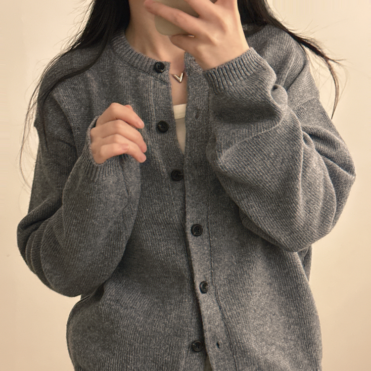 デイリーニットカーディガン(6color) NAVY