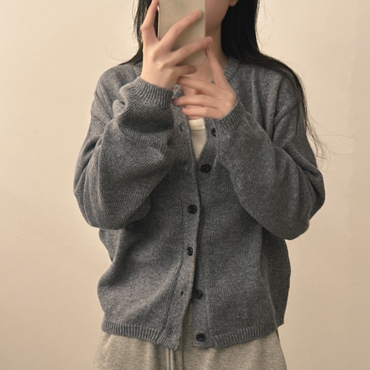 デイリーニットカーディガン(6color) NAVY