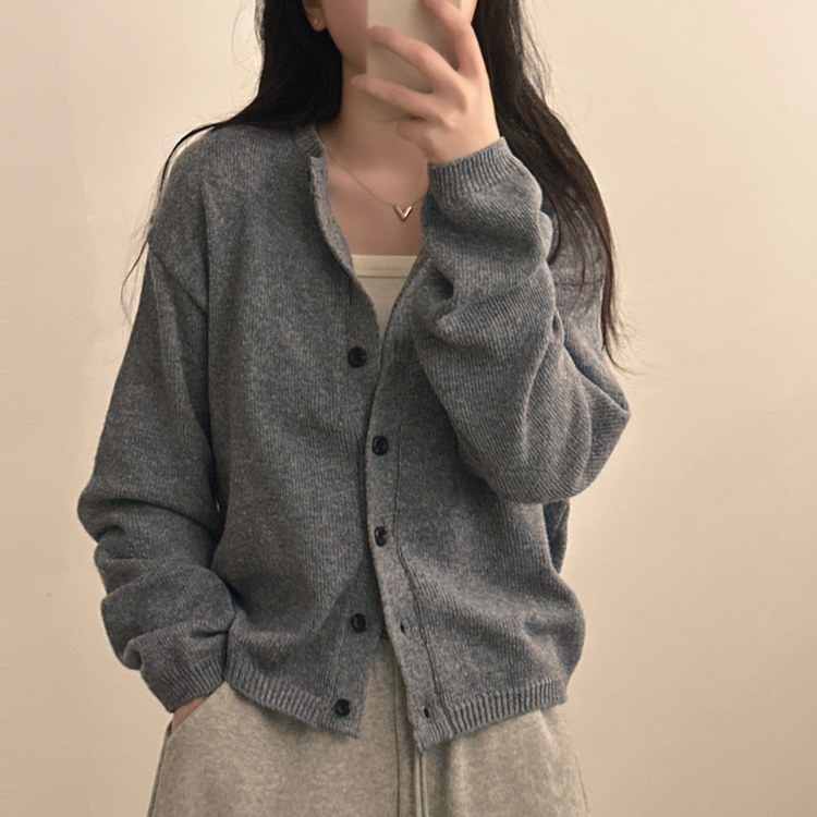 デイリーニットカーディガン(6color) NAVY