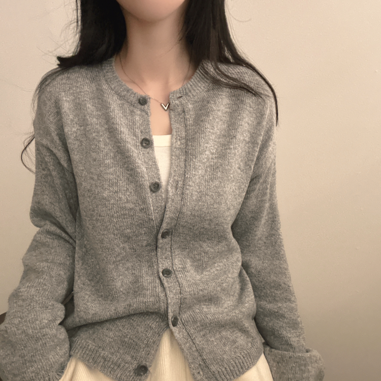デイリーニットカーディガン(6color) GREY