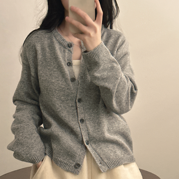 デイリーニットカーディガン(6color) GREY
