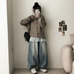 【丈別】]ビンテージウォッシングワイドデニムパンツ(5color) LIGHT DENIM