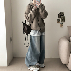 【丈別】]ビンテージウォッシングワイドデニムパンツ(5color) LIGHT DENIM