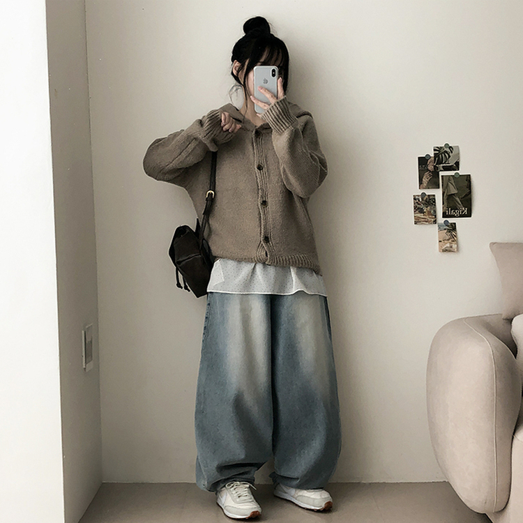 【丈別】]ビンテージウォッシングワイドデニムパンツ(5color) LIGHT DENIM