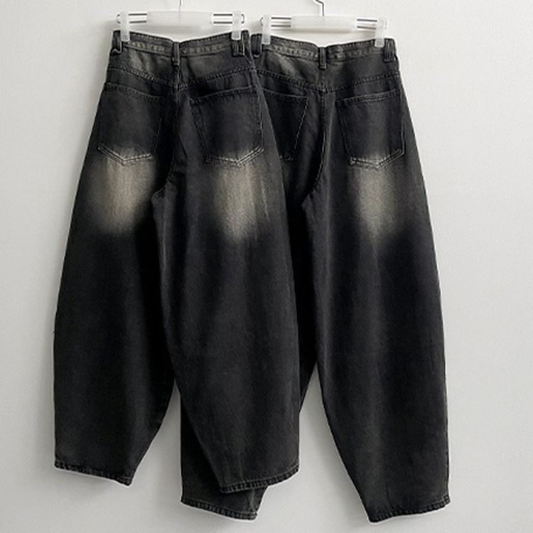 【丈別】]ビンテージウォッシングワイドデニムパンツ(5color)