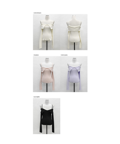 オフショルダーニット