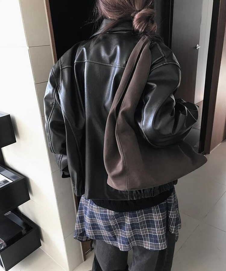ヘンリーレザージャケット BLACK