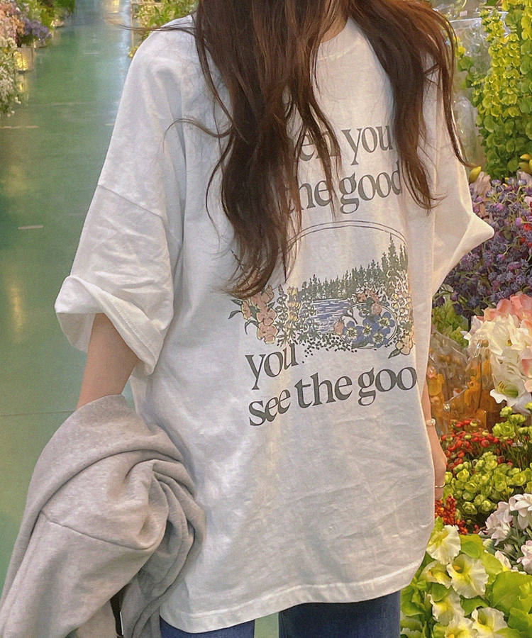 スプリングガーデンTシャツ IVORY