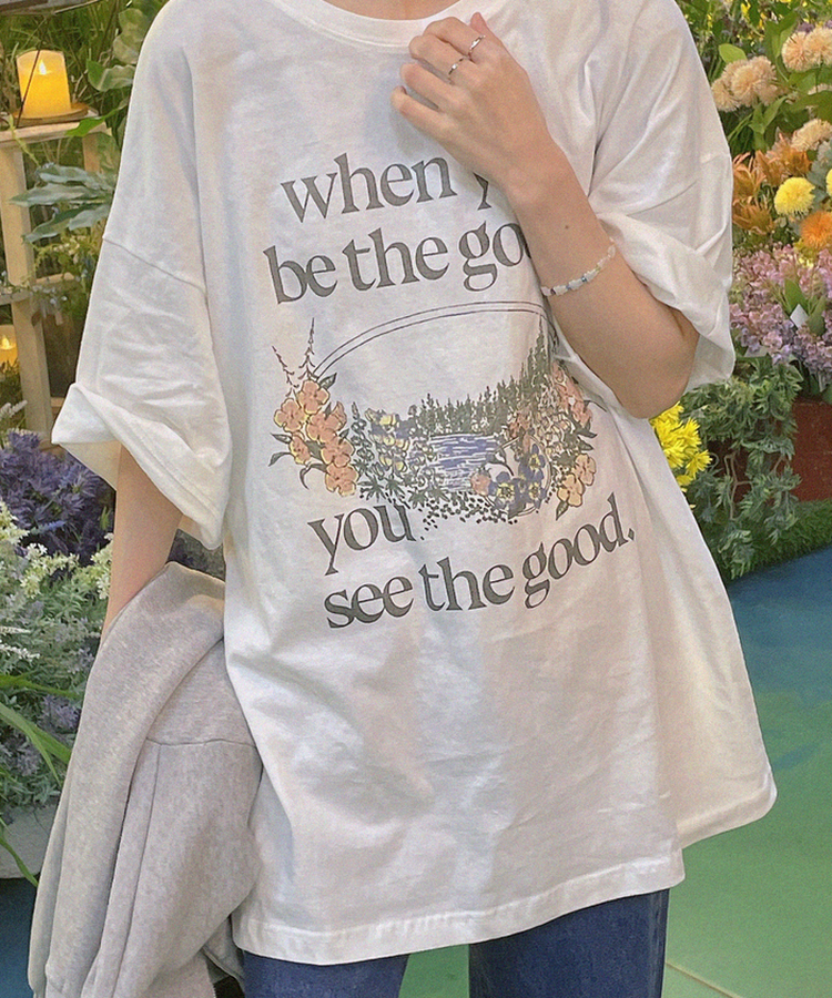 スプリングガーデンTシャツ IVORY