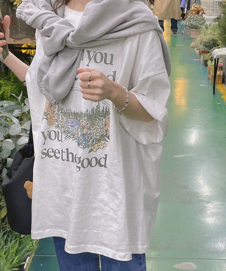 スプリングガーデンTシャツ IVORY