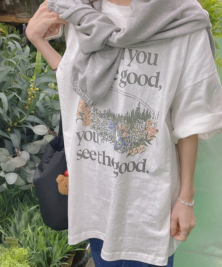 スプリングガーデンTシャツ IVORY