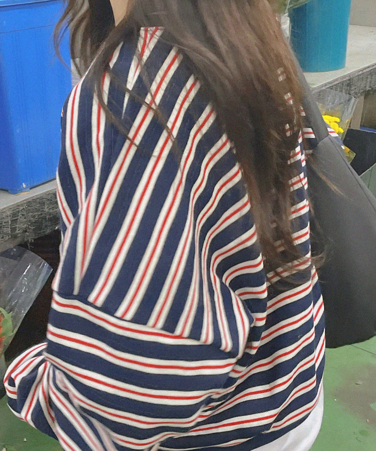 ストライプトレーナー NAVY