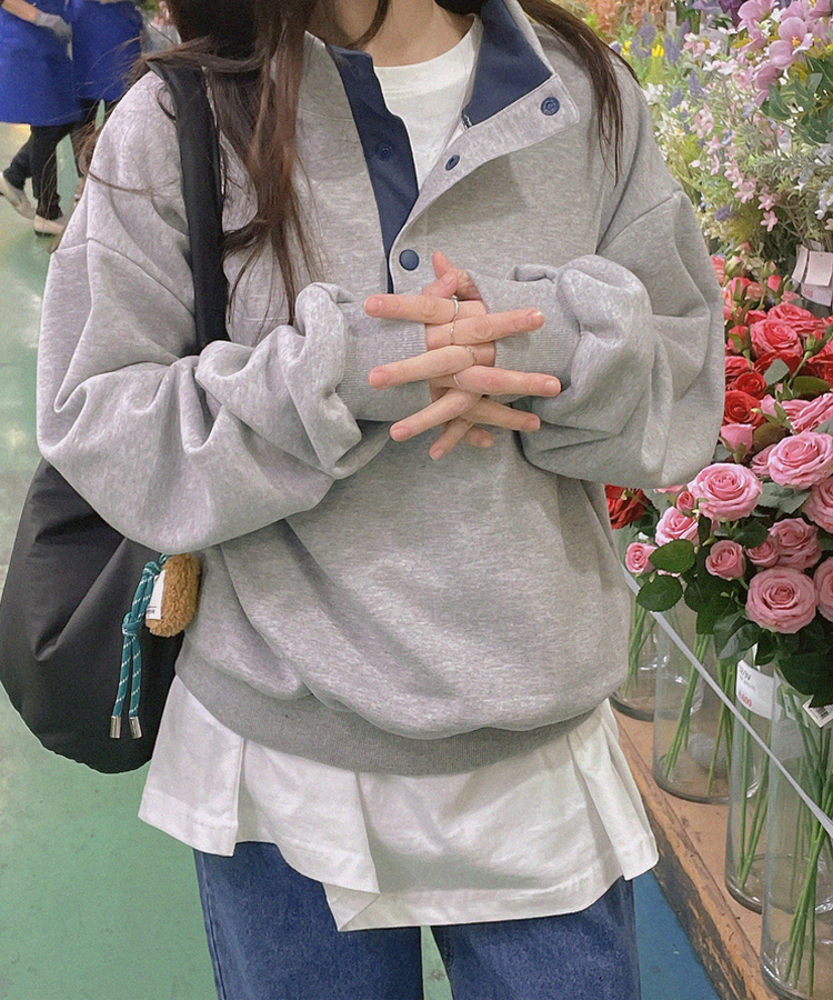 フレッドボタントレーナー(5color) GREY