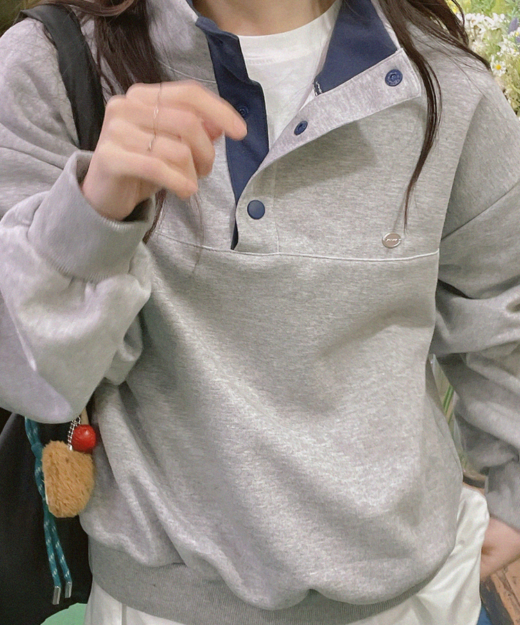フレッドボタントレーナー(5color) GREY