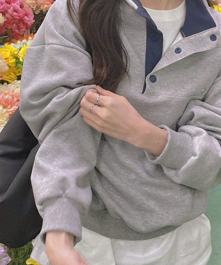 フレッドボタントレーナー(5color) GREY