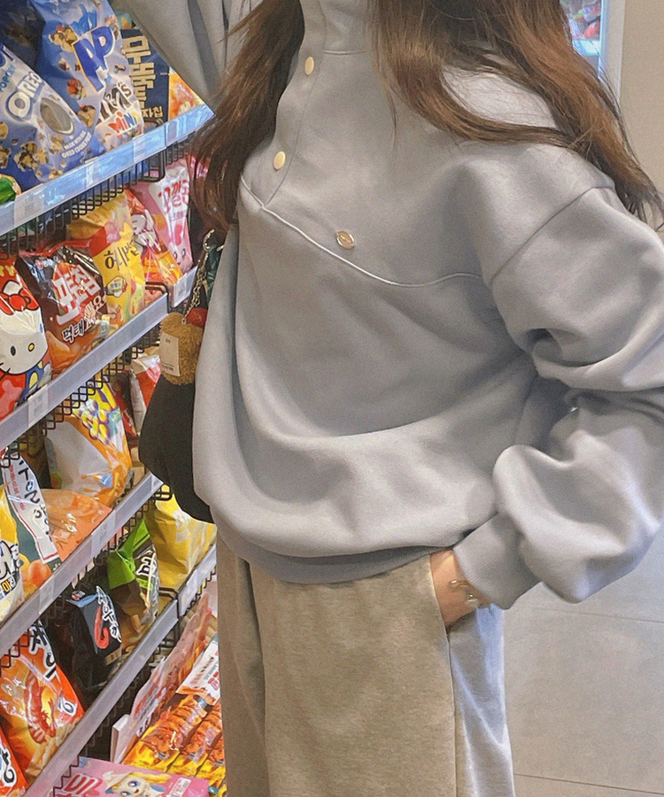 フレッドボタントレーナー(5color) LIGHT BLUE