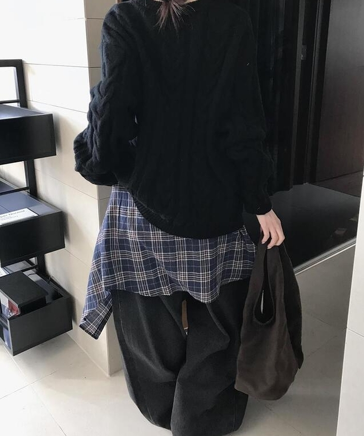 ワイドピンタックパンツ BLACK DENIM
