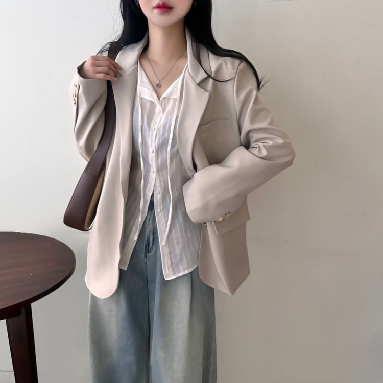ベーシックボーイフィットジャケット BEIGE