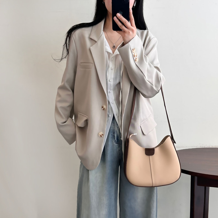 ベーシックボーイフィットジャケット BEIGE