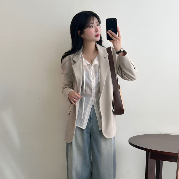 ベーシックボーイフィットジャケット BEIGE