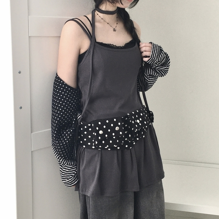 【カップ付き】レースインナーキャミソール BLACK