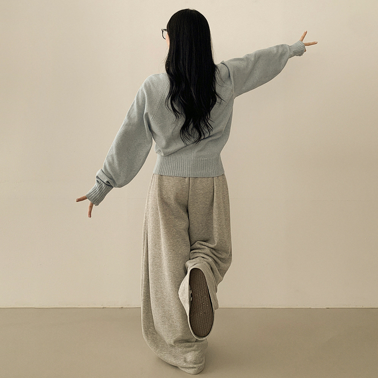 Vネックルーズフィットニット(7color) AQUA