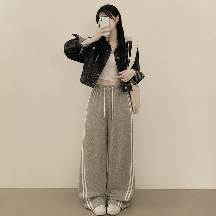 クロップドフードデニムジャケット BLACK