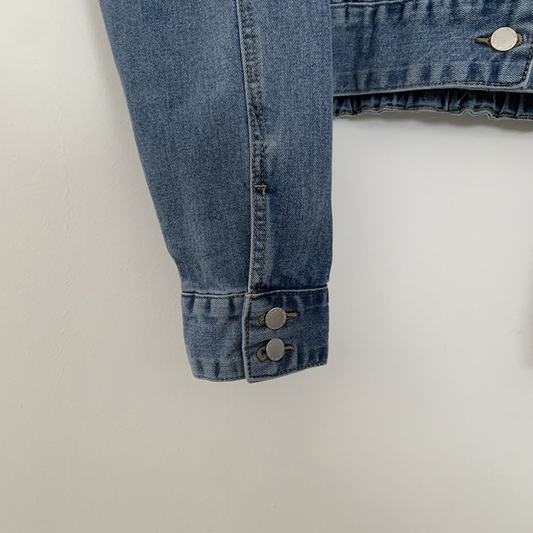 クロップドフードデニムジャケット