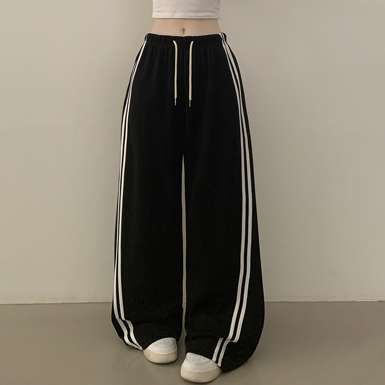 トラックラインワイドトレーニングパンツ(6color) BLACK