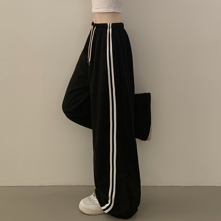 トラックラインワイドトレーニングパンツ(6color) BLACK