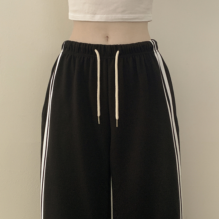 トラックラインワイドトレーニングパンツ(6color) BLACK