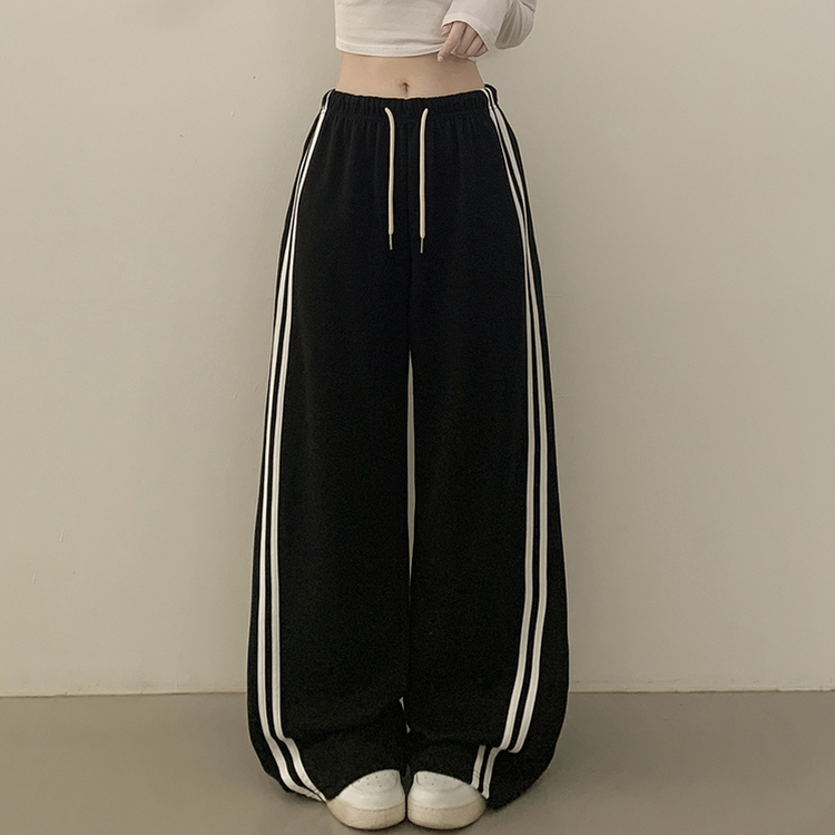 トラックラインワイドトレーニングパンツ(6color) BLACK
