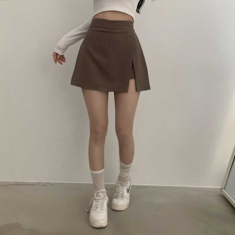 ラップAラインミニスカート(5color) MOCHA