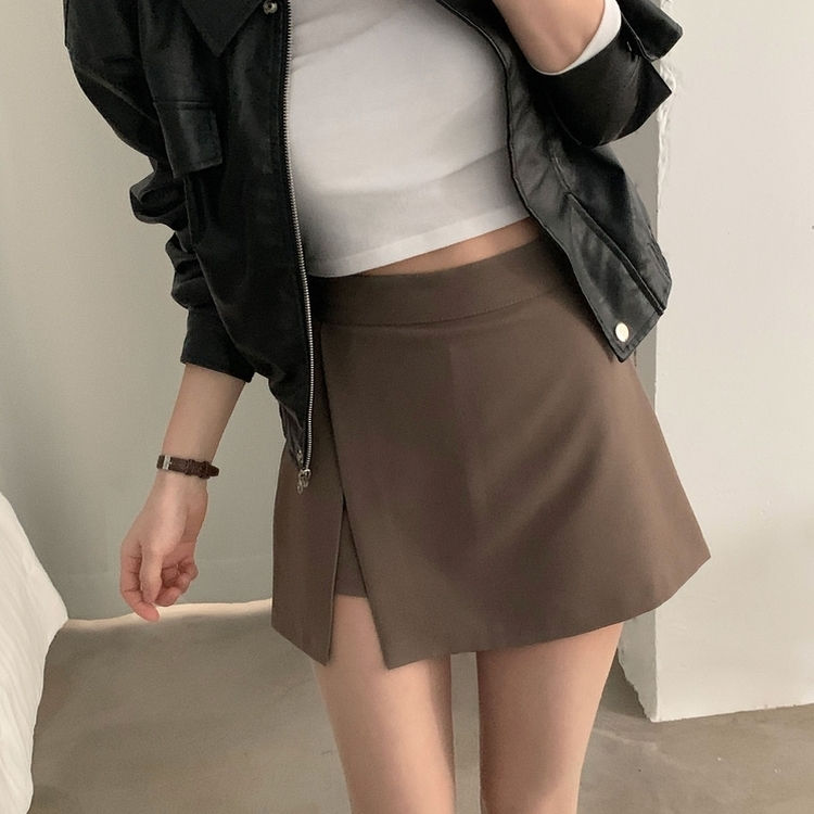 ラップAラインミニスカート(5color) MOCHA