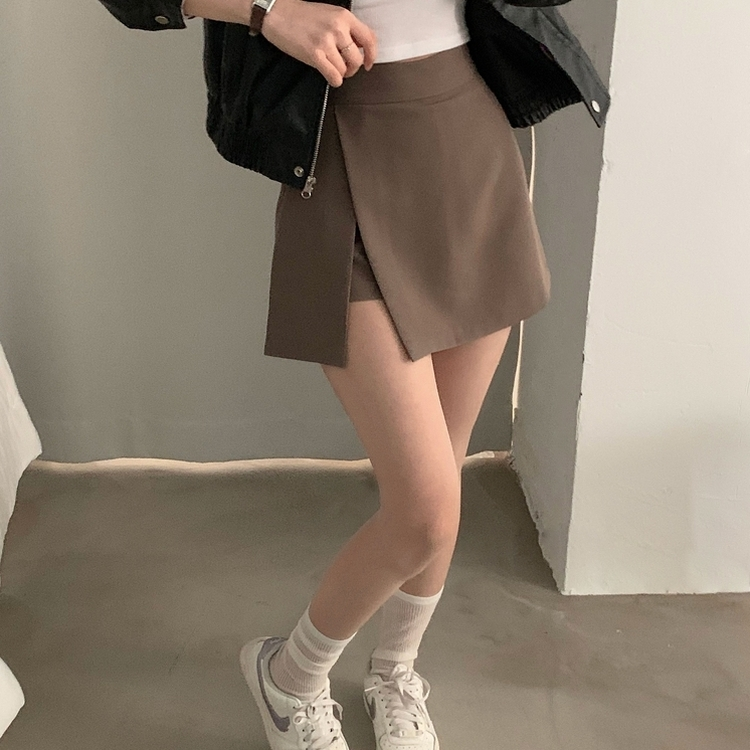 ラップAラインミニスカート(5color) MOCHA